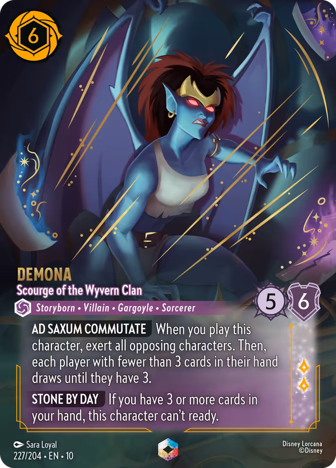 Demona - Scourge of the Wyvern Clan — Whispers in the Well #227 (Disney Lorcana card)