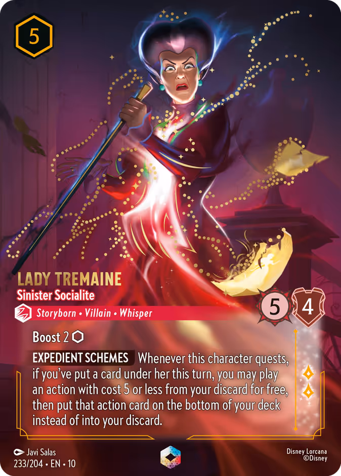 Lady Tremaine - Sinister Socialite — Whispers in the Well #233 (Disney Lorcana card)