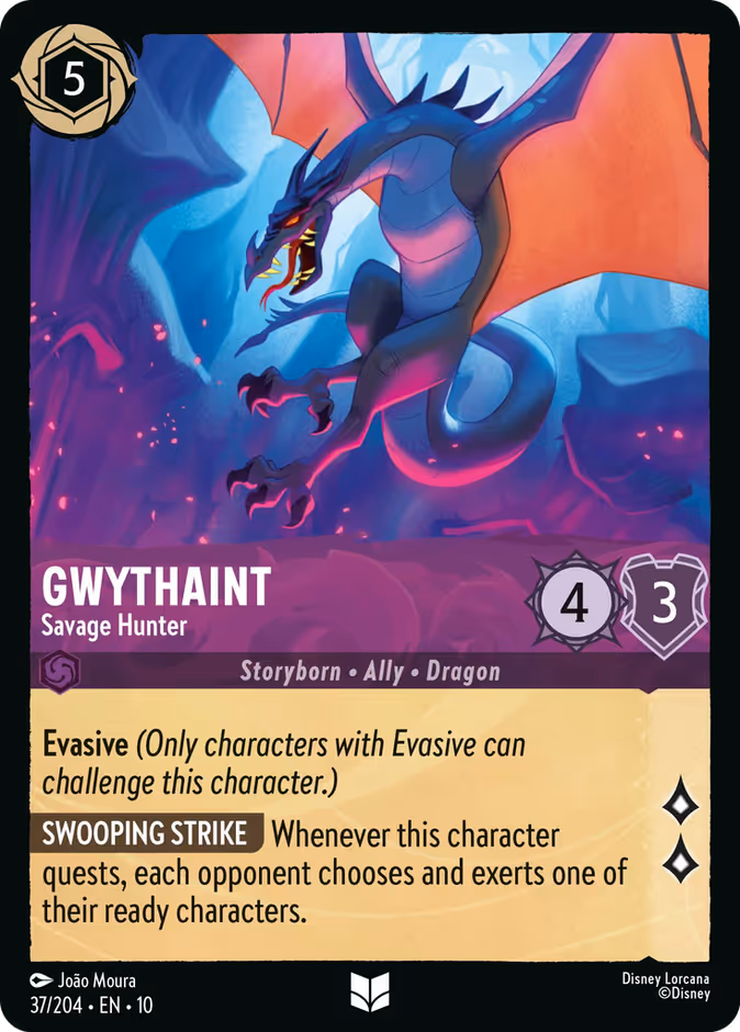 Gwythaint - Savage Hunter — Whispers in the Well #37 (Disney Lorcana card)