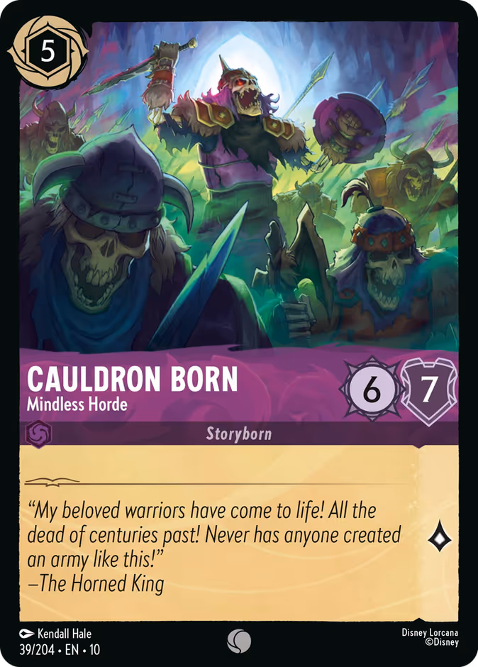 Cauldron Born - Mindless Horde — Whispers in the Well #39 (Disney Lorcana card)