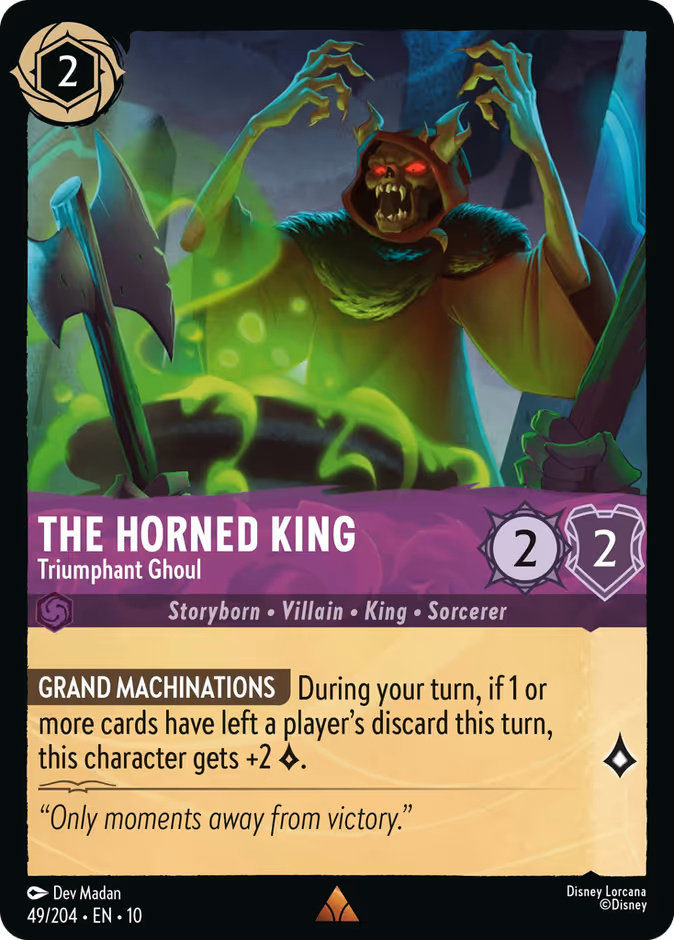 The Horned King - Triumphant Ghoul — Whispers in the Well #49 (Disney Lorcana card)