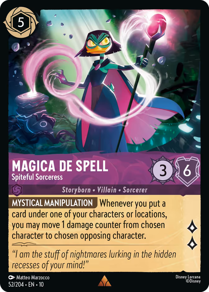 Magica De Spell - Spiteful Sorceress — Whispers in the Well #52 (Disney Lorcana card)