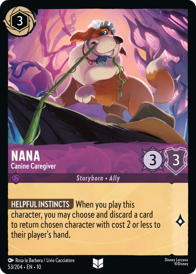 Nana - Canine Caregiver — Whispers in the Well #53 (Disney Lorcana card)