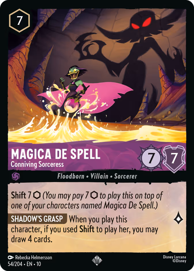 Magica De Spell - Conniving Sorceress — Whispers in the Well #54 (Disney Lorcana card)