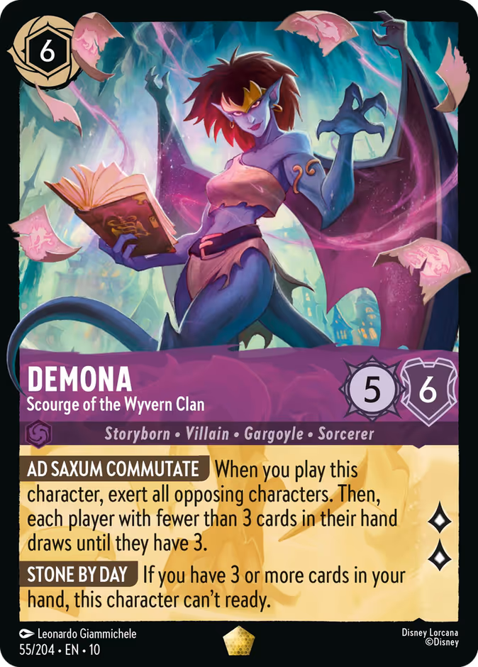 Demona - Scourge of the Wyvern Clan — Whispers in the Well #55 (Disney Lorcana card)