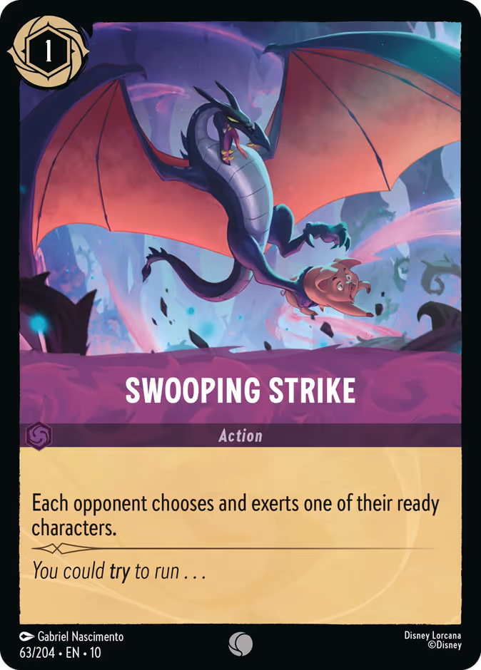 Swooping Strike — Whispers in the Well #63 (Disney Lorcana card)