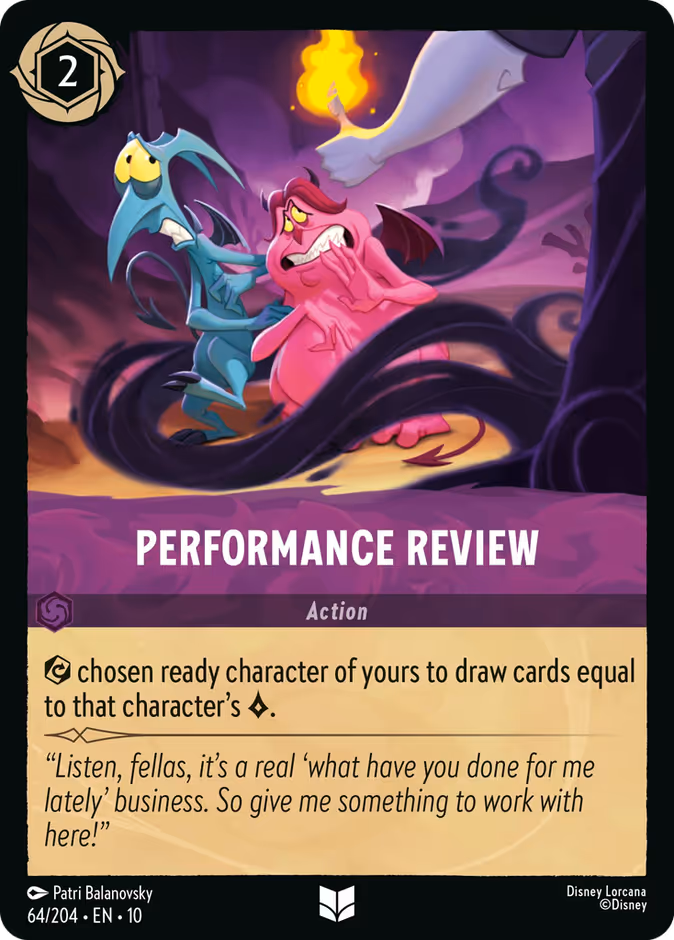 Performance Review — Whispers in the Well #64 (Disney Lorcana card)