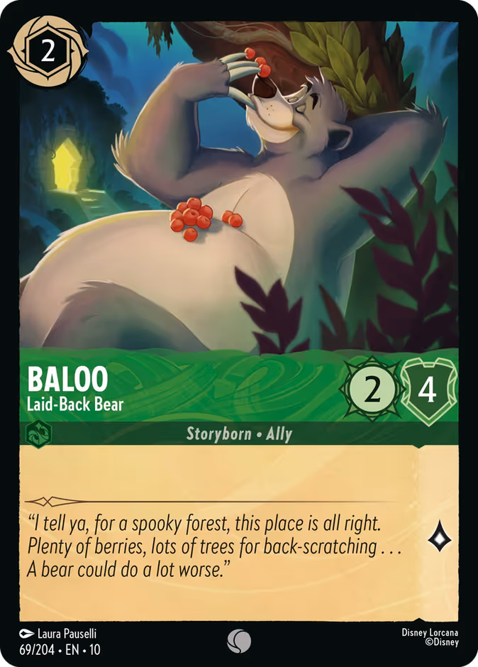 Baloo - Laid-Back Bear — Whispers in the Well #69 (Disney Lorcana card)