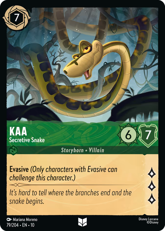 Kaa - Secretive Snake — Whispers in the Well #79 (Disney Lorcana card)