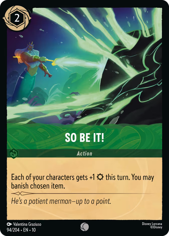 So Be It! — Whispers in the Well #94 (Disney Lorcana card)