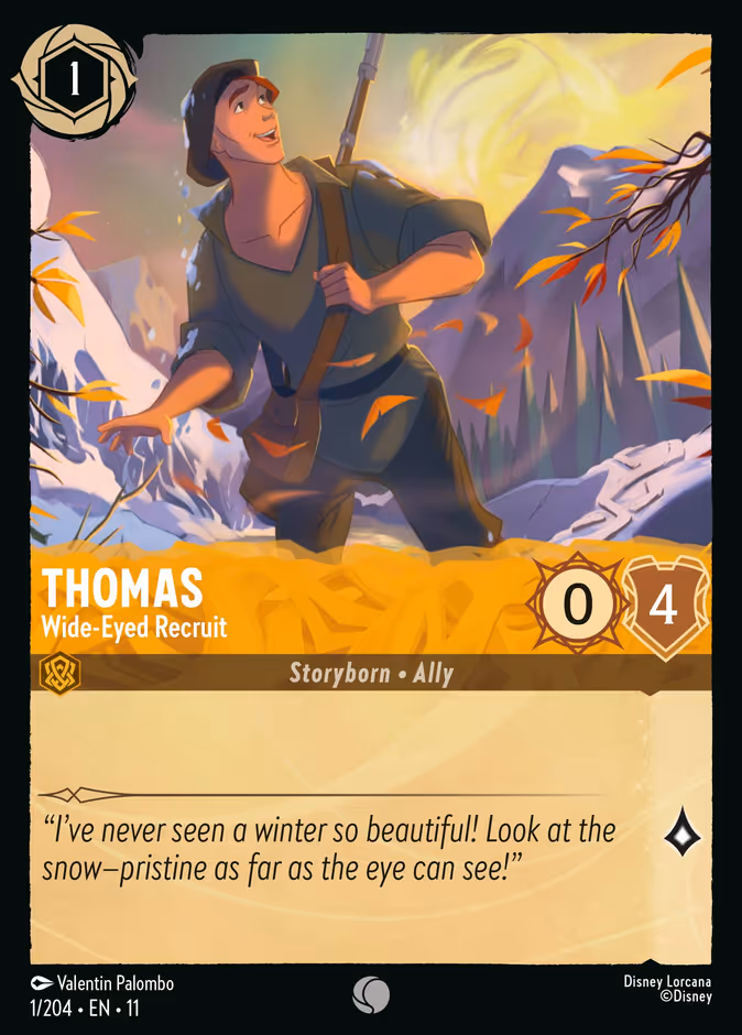 Thomas - Wide-Eyed Recruit — Winterspell #1 (Disney Lorcana card)