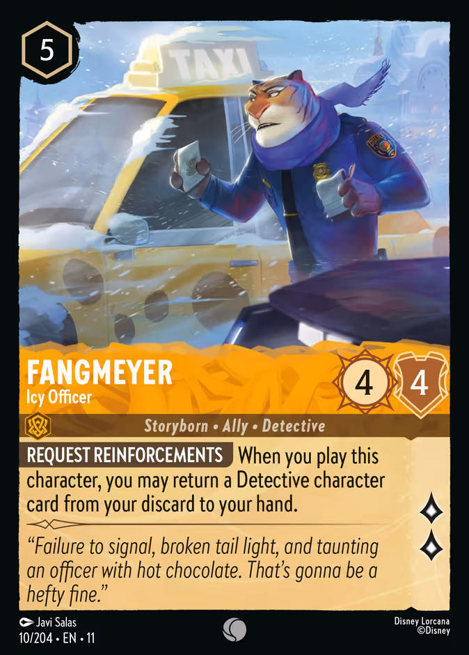 Fangmeyer - Icy Officer — Winterspell #10 (Disney Lorcana card)
