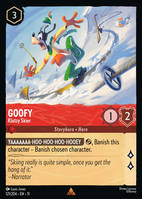 Goofy - Klutzy Skier (Winterspell #121)