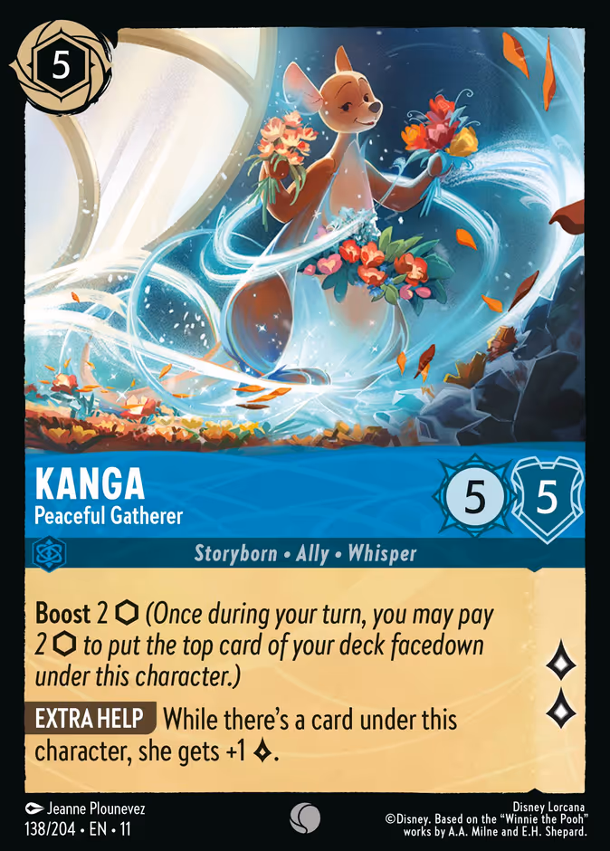 Kanga - Peaceful Gatherer — Winterspell #138 (Disney Lorcana card)