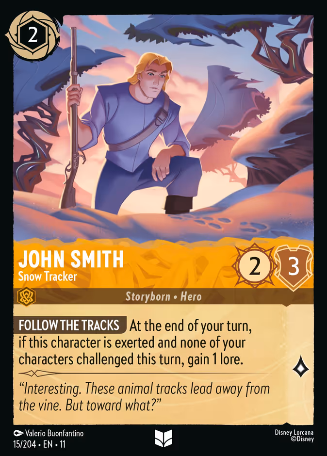 John Smith - Snow Tracker — Winterspell #15 (Disney Lorcana card)