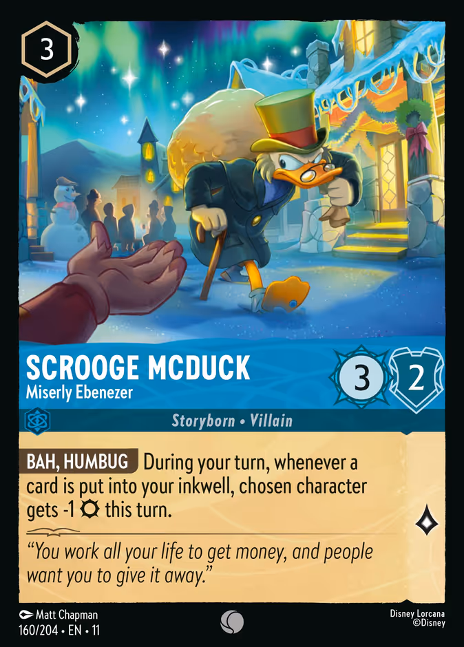 Scrooge McDuck - Miserly Ebenezer — Winterspell #160 (Disney Lorcana card)