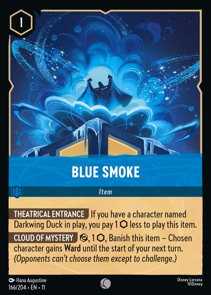 Blue Smoke — Winterspell #166 (Disney Lorcana card)