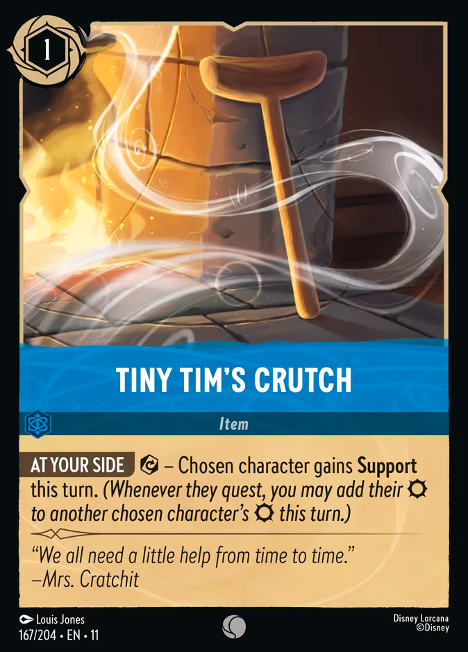 Tiny Tim's Crutch — Winterspell #167 (Disney Lorcana card)