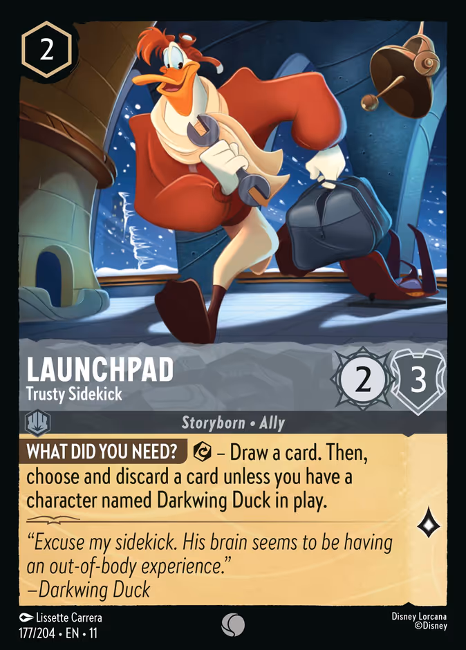 Launchpad - Trusty Sidekick — Winterspell #177 (Disney Lorcana card)