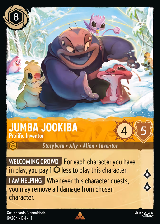 Jumba Jookiba - Prolific Inventor — Winterspell #19 (Disney Lorcana card)