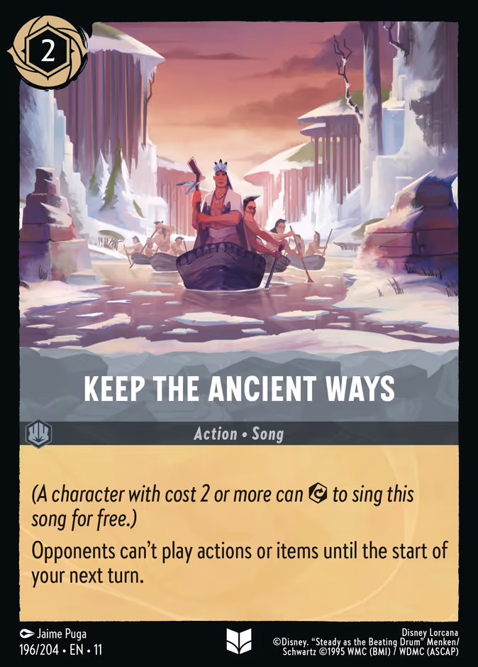 Keep the Ancient Ways — Winterspell #196 (Disney Lorcana card)