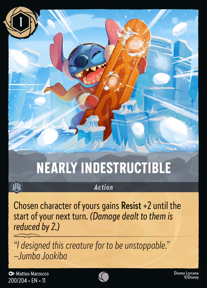 Nearly Indestructible — Winterspell #200 (Disney Lorcana card)