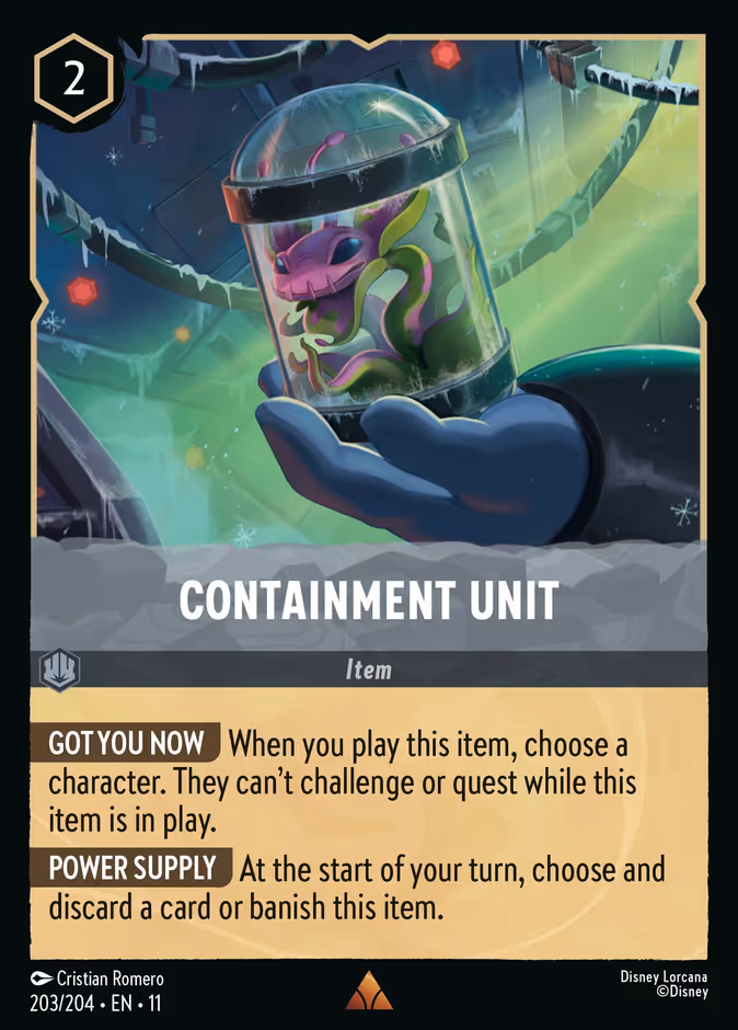 Containment Unit — Winterspell #203 (Disney Lorcana card)