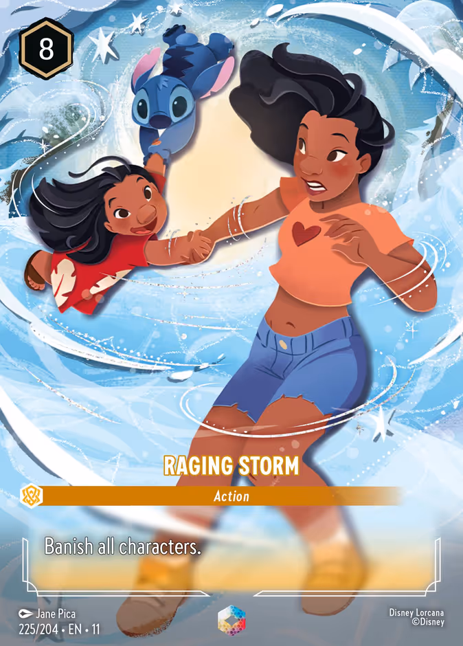 Raging Storm — Winterspell #225 (Disney Lorcana card)