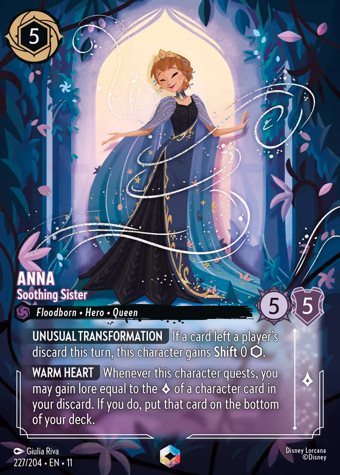 Anna - Soothing Sister — Winterspell #227 (Disney Lorcana card)