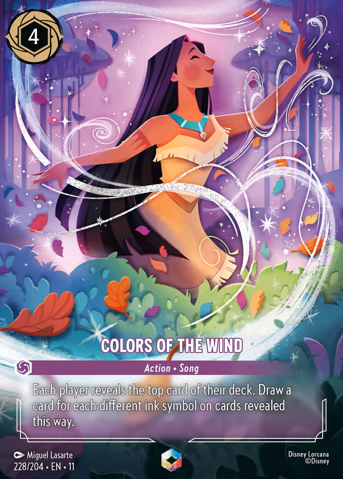 Colors of the Wind — Winterspell #228 (Disney Lorcana card)