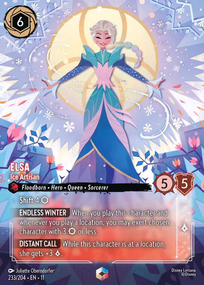 Elsa - Ice Artisan — Winterspell #233 (Disney Lorcana card)