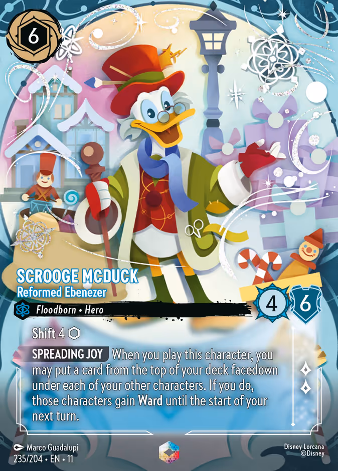 Scrooge McDuck - Reformed Ebenezer — Winterspell #235 (Disney Lorcana card)