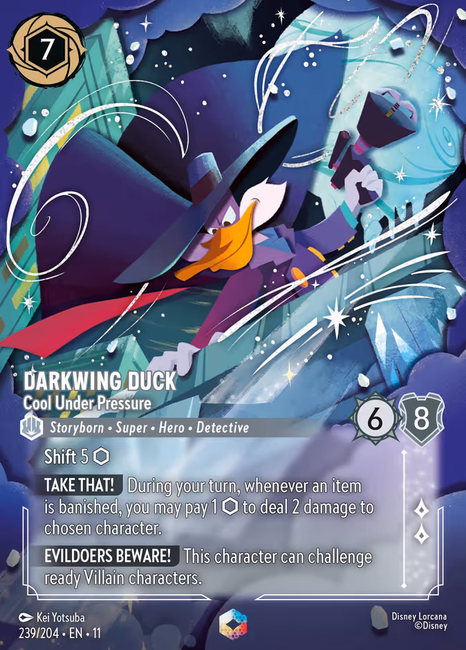 Darkwing Duck - Cool Under Pressure — Winterspell #239 (Disney Lorcana card)