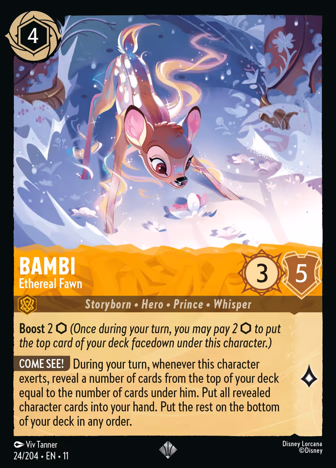 Bambi - Ethereal Fawn — Winterspell #24 (Disney Lorcana card)