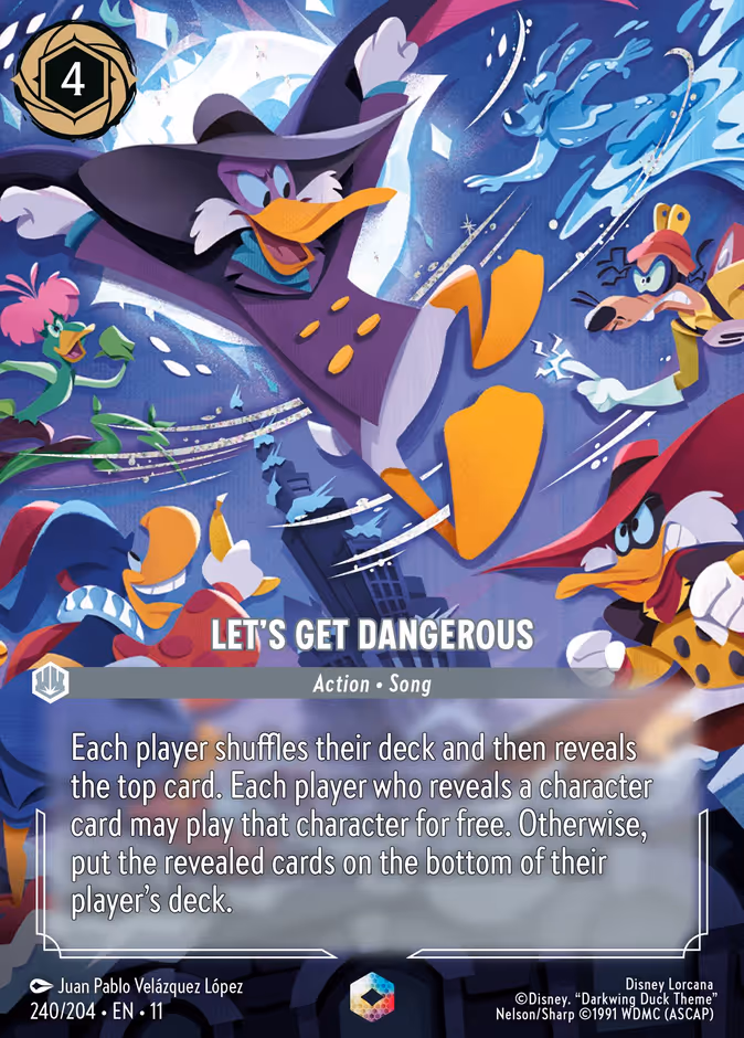 Let's Get Dangerous — Winterspell #240 (Disney Lorcana card)