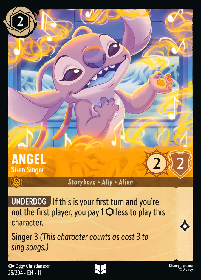 Angel - Siren Singer — Winterspell #25 (Disney Lorcana card)