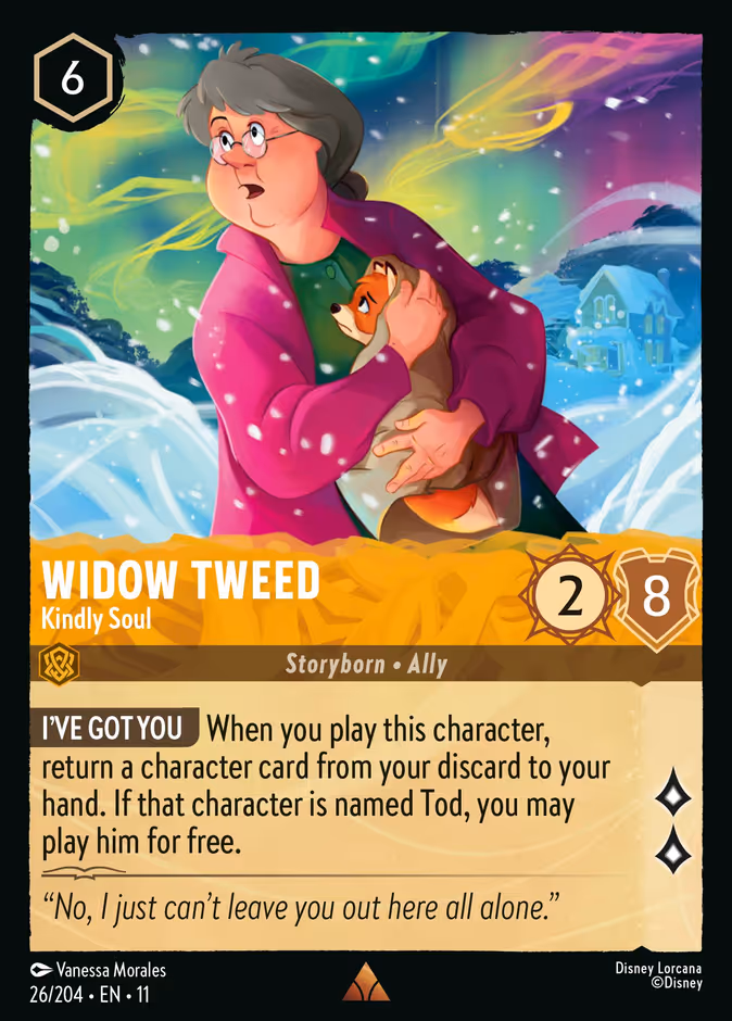 Widow Tweed - Kindly Soul — Winterspell #26 (Disney Lorcana card)