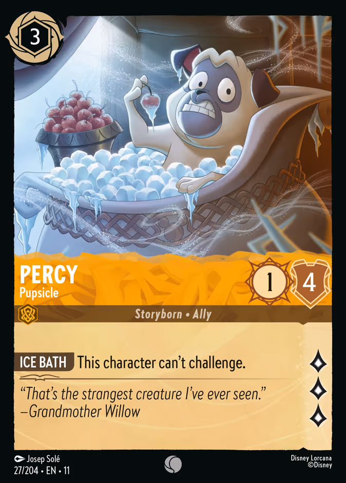 Percy - Pupsicle — Winterspell #27 (Disney Lorcana card)