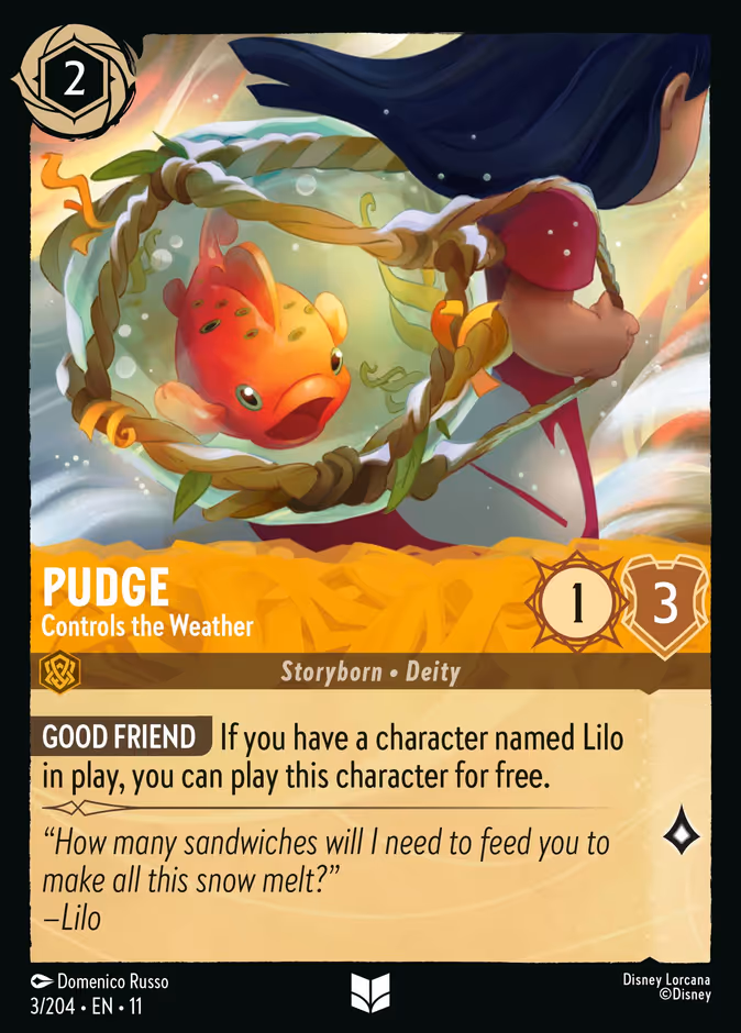 Pudge - Controls the Weather — Winterspell #3 (Disney Lorcana card)