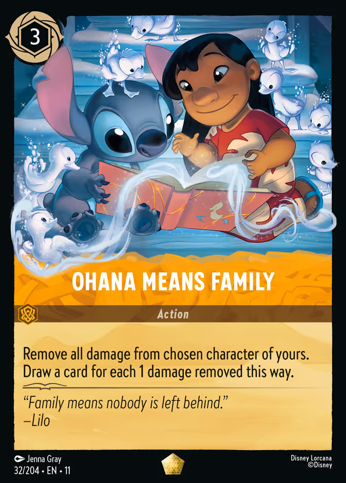 Ohana Means Family — Winterspell #32 (Disney Lorcana card)