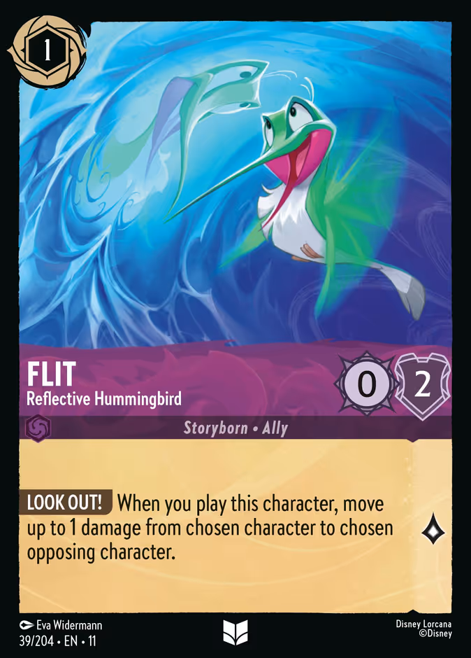 Flit - Reflective Hummingbird — Winterspell #39 (Disney Lorcana card)