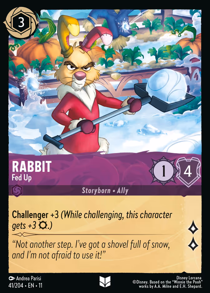 Rabbit - Fed Up — Winterspell #41 (Disney Lorcana card)