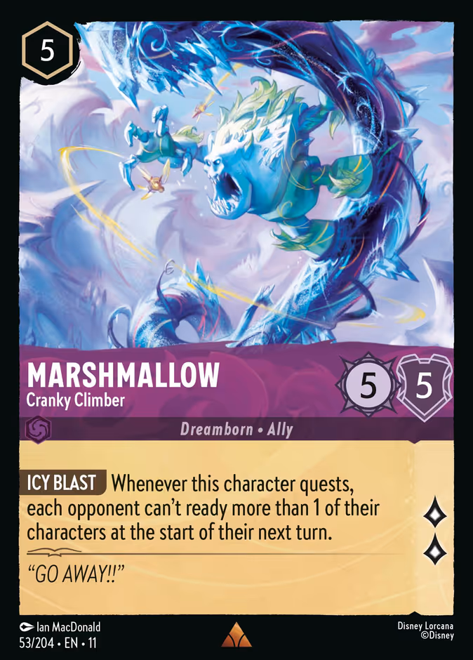 Marshmallow - Cranky Climber — Winterspell #53 (Disney Lorcana card)