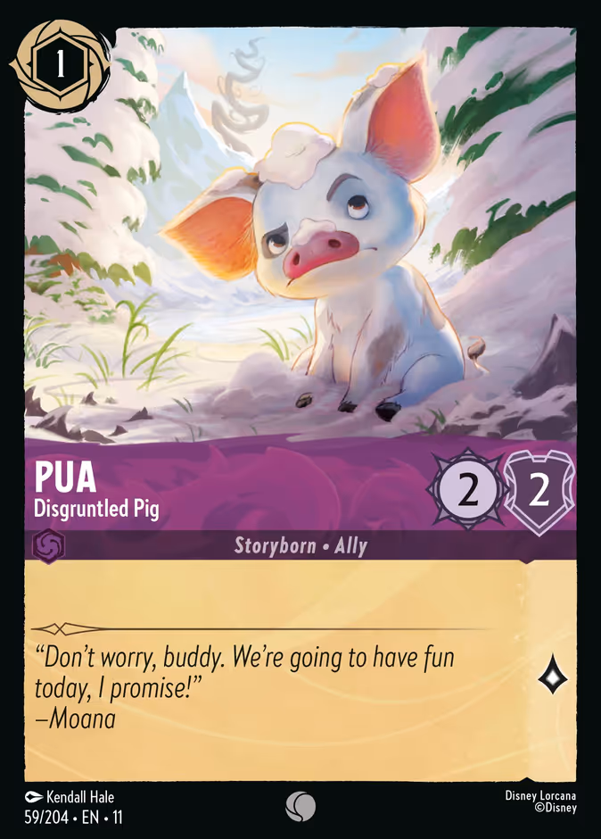 Pua - Disgruntled Pig — Winterspell #59 (Disney Lorcana card)