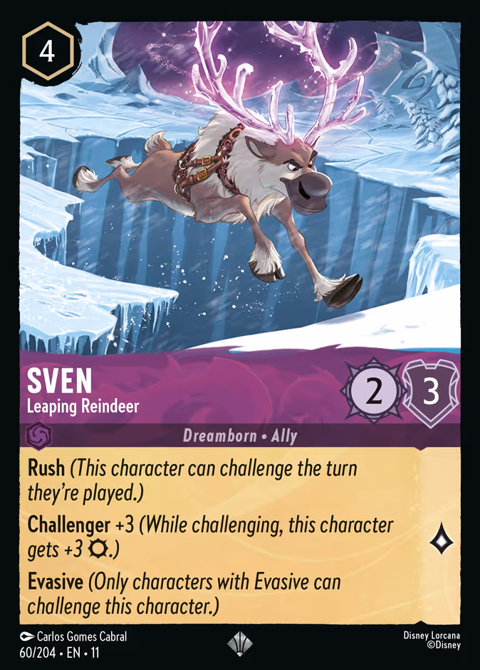 Sven - Leaping Reindeer — Winterspell #60 (Disney Lorcana card)