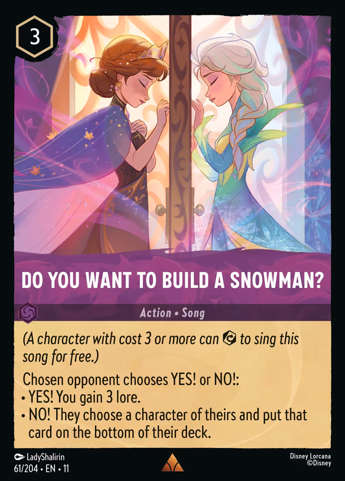 Do You Want to Build A Snowman? — Winterspell #61 (Disney Lorcana card)