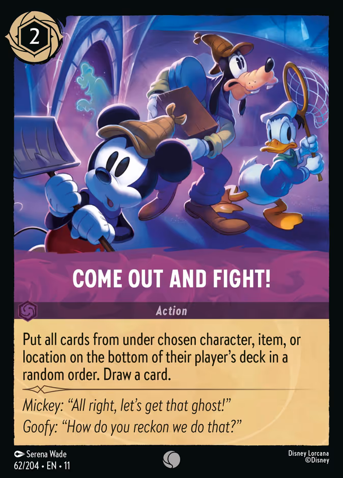 Come Out and Fight! — Winterspell #62 (Disney Lorcana card)