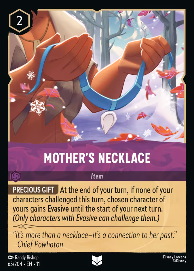 Mother's Necklace — Winterspell #65 (Disney Lorcana card)