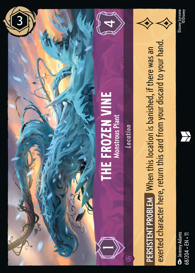 The Frozen Vine - Monstrous Plant — Winterspell #68 (Disney Lorcana card)