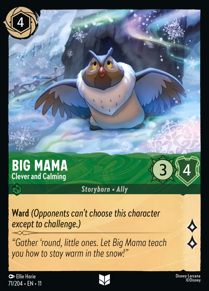 Big Mama - Clever and Calming — Winterspell #71 (Disney Lorcana card)